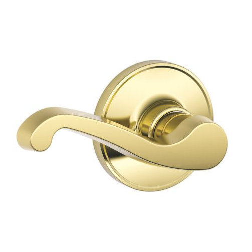LaSalle Lever Hall and Closet Lock, Bright Brass