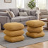 Upholstered Swivel Footrest Round Accent Ottoman