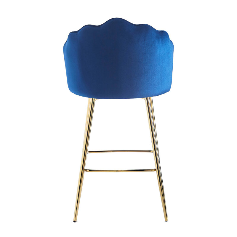 Aygun Upholstered Counter Stool with Metal Frame