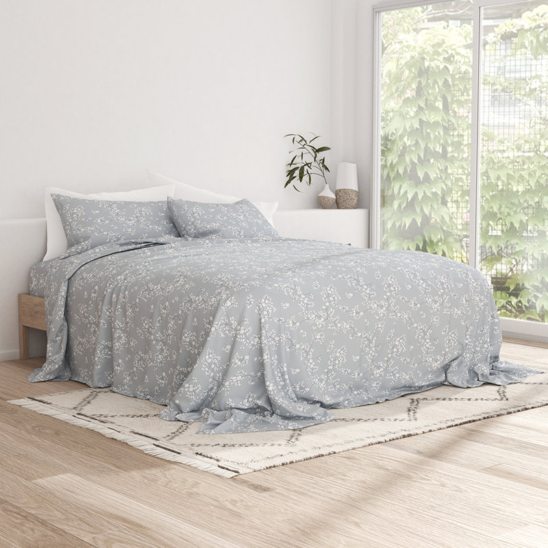 Literie en microfibre à motif de draps ultra doux, Très grand