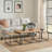 Alaterre Furniture Coffee Table Set - 3PC Industrial Nesting Tables with Large Table and Side Tables