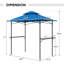 Pavillon de jardin en acier pour barbecue l 8 pi. x P 5 pi.-72080164
