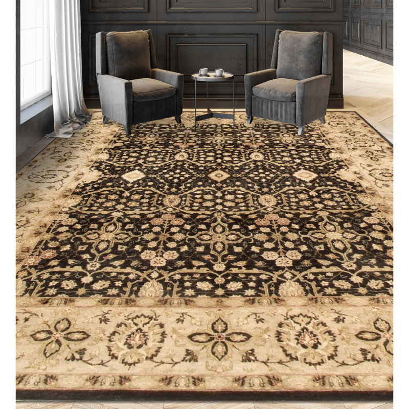Wool Oriental Area Rug, Rectangle 6' x 9'
