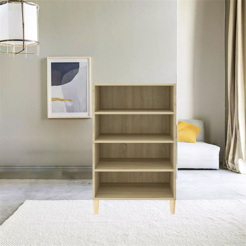 Gjergji Four Leg Square Side Table, Sonoma Oak