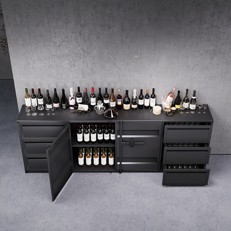 Sideboard, Gray, 35.43" H x 70.86" W x 15.74" D