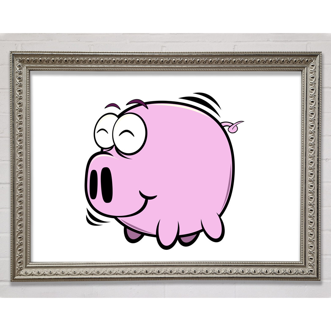 Happy Pig - Bilderrahmen Kunstdrucke