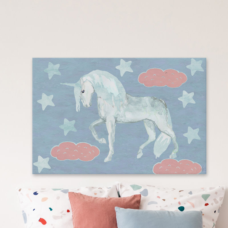 «Paulis Dreamy Night Unicorn», reproduction sur toile tendue, 30 po x 45 po