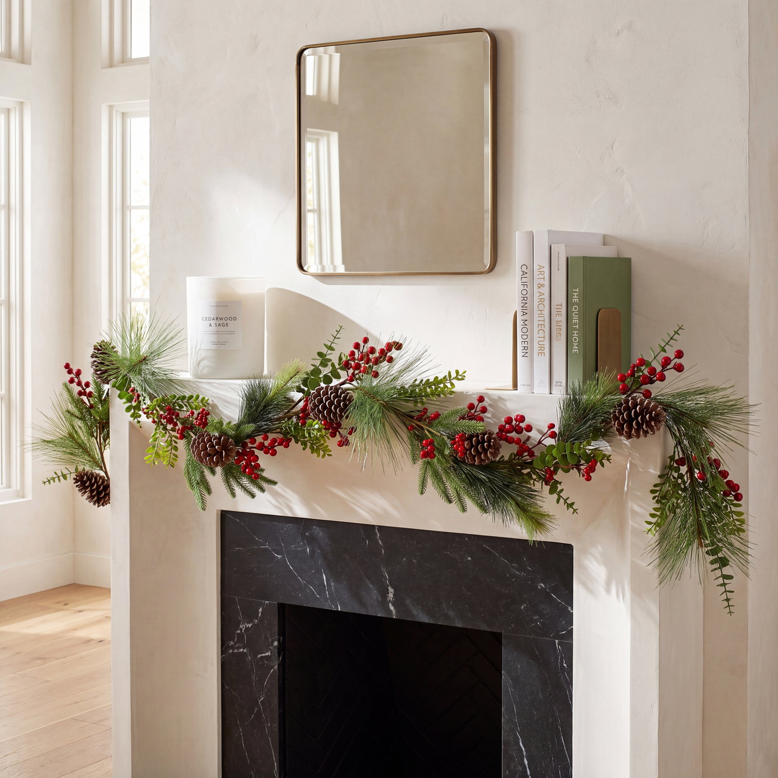 60" Berry Pine Christmas Garland