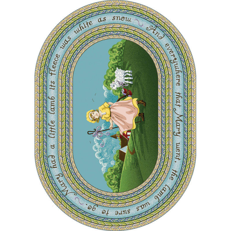 Tapis en agneau Just for Kids Marys, Ovale 3 pi 10 po x 5 pi 4 po