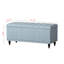 Banc de rangement avec repose-pieds Ahrens, bleu clair, H 18,7 po x l 41,73 po-210987866-196630285