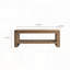 Table basse rectangulaire à 2 niveaux avec bordure tissée - Bois rustique rustique vieilli
