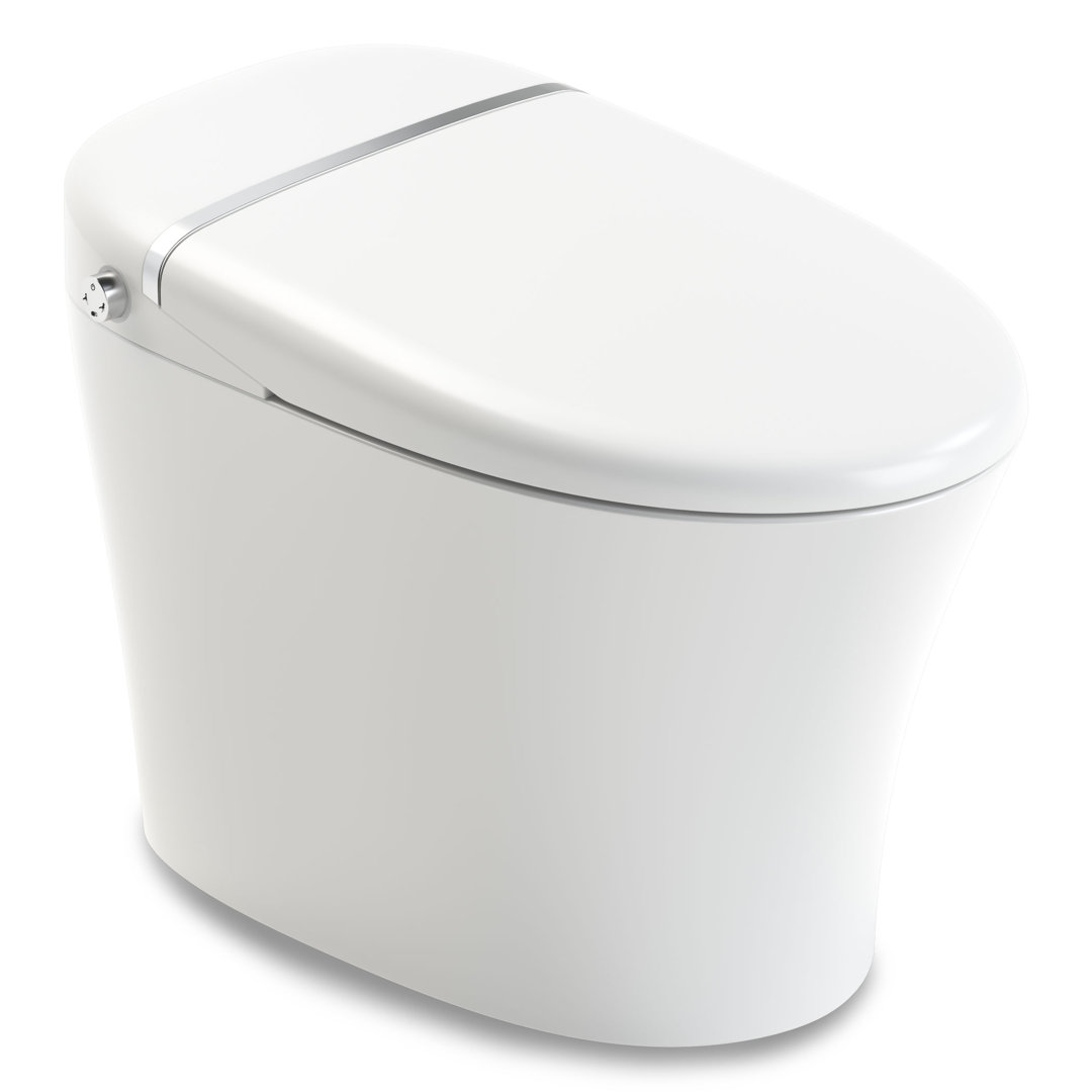 ANZZI Envo 1.28 Gallons GPF Elongated Comfort Height Floor Mounted Bidet Toilet (Seat Included) ANZZI