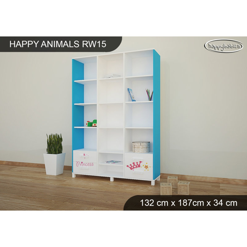 187cm H X 132cm W Kids Bookcase, Blue