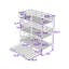 Lit superposé triple en métal robuste avec lit gigogne simple-1027825995