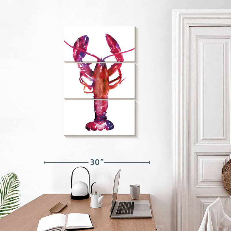 Homard multicolore Brampt, H 32 po x l 20 po