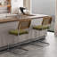 Tabouret de bar / tabouret de bar en acier inoxydable avec dossier en rotin - ensemble de 2-35622324