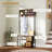 Hall Tree With Bench And Shoe Storage, 5-In-1 Entryway Bench With Coat Rack, 3 Storage Compartments, 5 Coat Hooks, 2 Fabric Drawers, Distressed-813292103