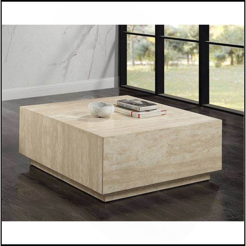 Beige Travertine Coffee Table