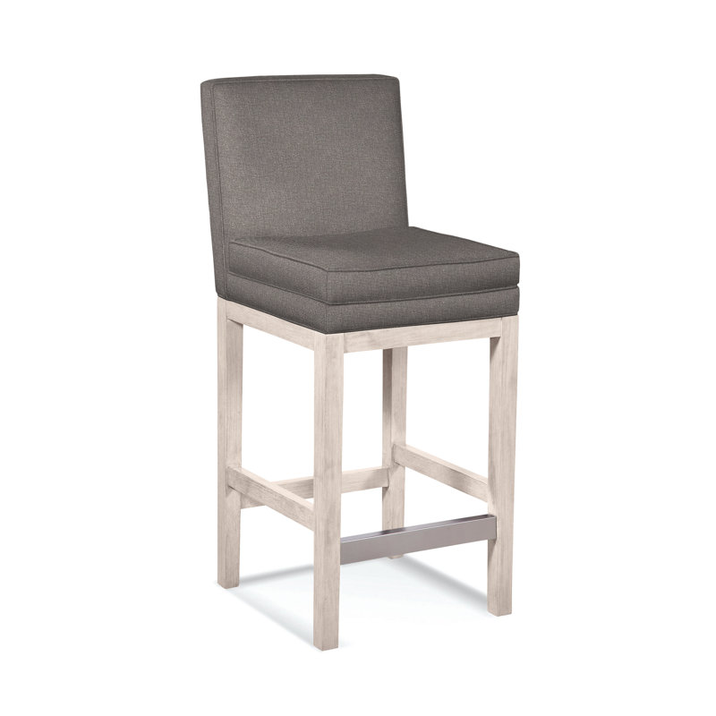 Upholstered Stool, Gray Sugar Performance; 0863-84, Bisque Finish
