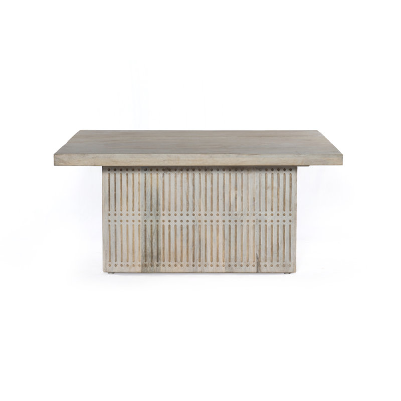 Table basse Anstead, Ivoire brossé