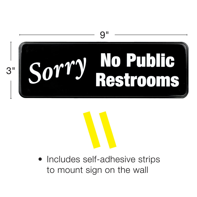 No Public Restroom Sign