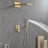 High-End Modern Luxury 3-Function Shower Faucet Set, Complete Shower System with 22" x 9" Waterfall & Rainfall Shower Head, Handheld Shower and Pressure Balancing Valve-85121179