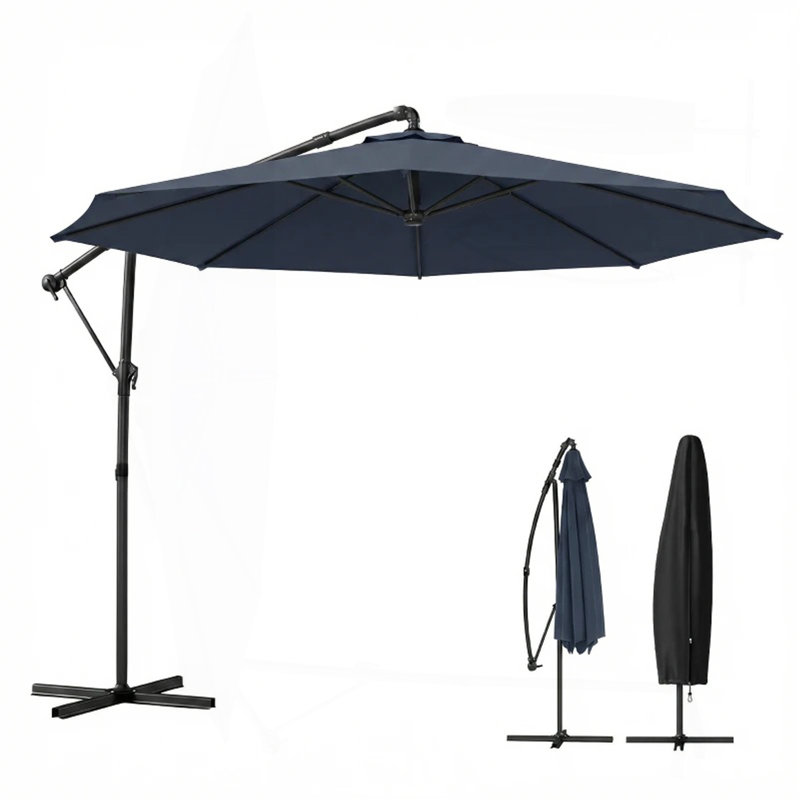 Parasol suspendu d'extérieur suspendu, parasol de patio, Marine