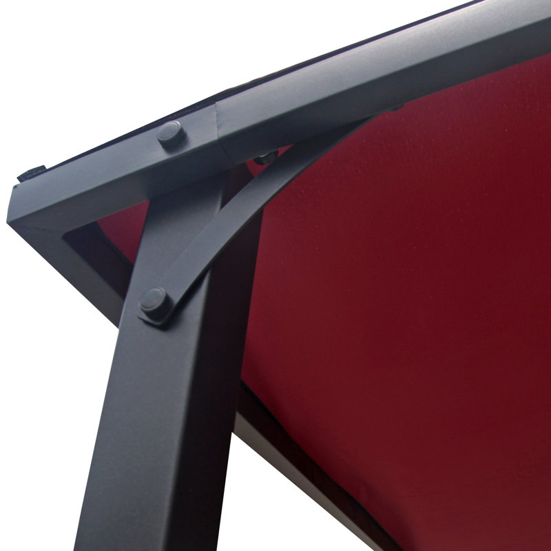 7 Ft. W x 4.3 Ft. D Steel Grill Gazebo, Dark Red