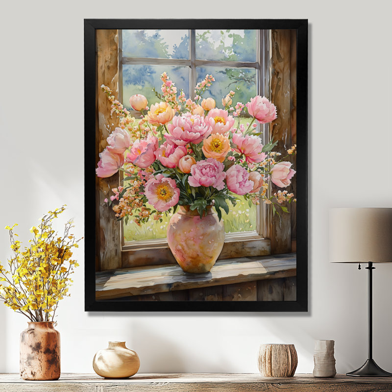 Kirby - salon d'art mural floral, Noir, H 20 po x l 12 po, Reproduction encadrée d'une seule photo