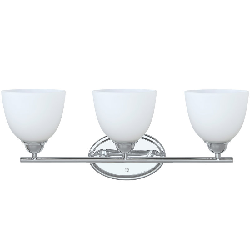 Éclairage pour salle de bain 3 lumières chrome