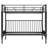 Twin over Full Metal Bunk Bed, Multi-Function,Black
