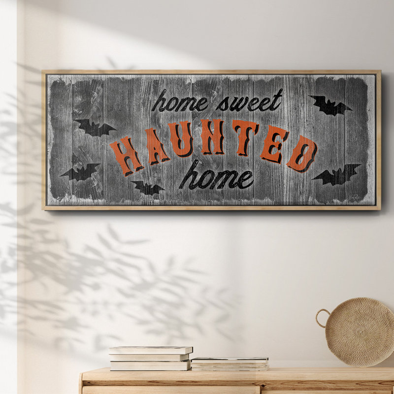 Home Sweet Haunted - toile encadrée, H 20 po x l 50 po
