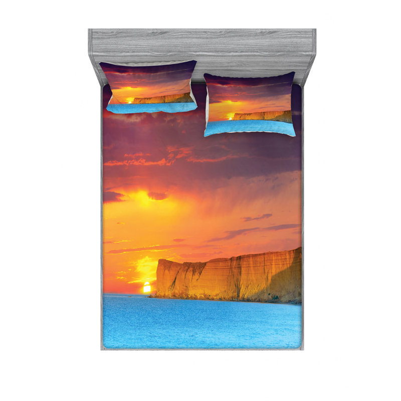 Microfiber Sheet Set, Queen Sheet Set with Fitted Sheet