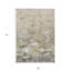 Tapis taupe intérieur / extérieur floral 9 'X 12'