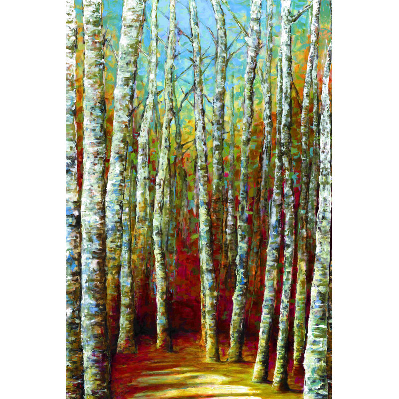 Birches 2 - Impression sur toile tendue, L 12 po x H 18 po