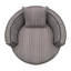 Chaise pivotante rembourrée 360 ° avec siège profond et 1 coussin Royalene-1229742009