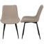 Chaise d'appoint rembourrée en mélange de coton et lin Kamai avec pieds en métal