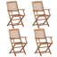 Trantham 4 - Person Acacia Patio Dining Set with