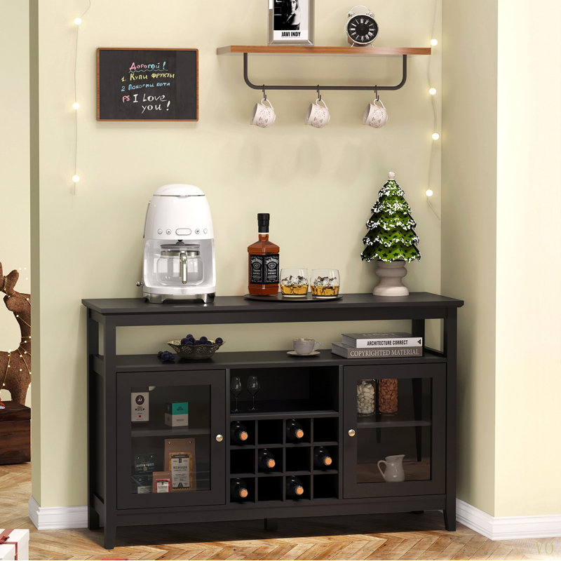 Armoire de rangement / buffet / console de télévision avec portes en verre
