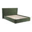 Lit double en chenille vert foncé Cheryl avec assemblage sans outil et support robuste pour les chambres élégantes-522362596