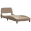 Structure de lit sans matelas Vidaxl 35,4 po x 74,8 po Hvar Cappuccino-2069259464-2069259473