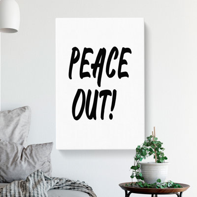 Peace Out - Wrapped Canvas