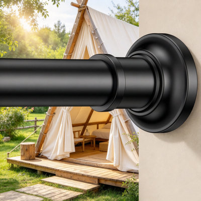 Heavy Duty Tension Shower Curtain Rod, 30-120 Inches Adjustable Stainless Steel No Drill Curtain Rod, for bathroom, kitchen window, wardrobe and room separation