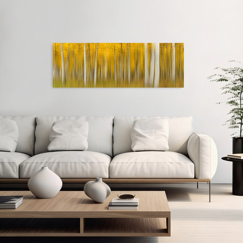 Golden Aspen Blur, H 16 po x l 48 po