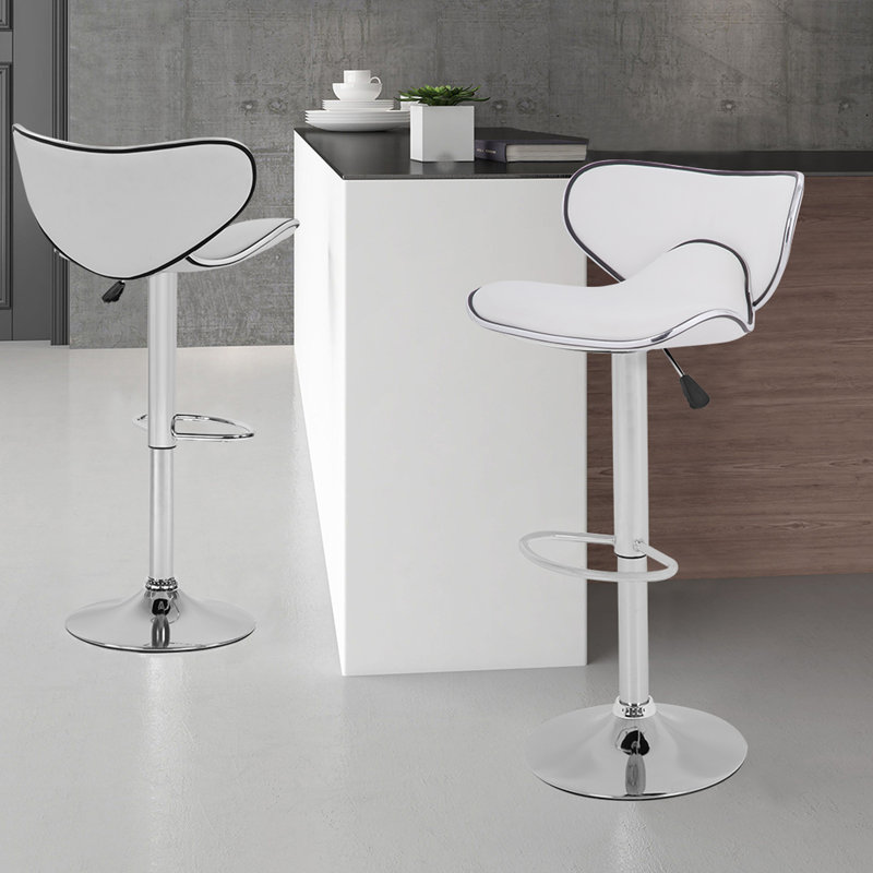 Knapp Otsellic Counter Height Bar Stools Set Of 2 Barstools Swivel Stool Height Adjustable Bar Chairs With Back PU Leather Swivel Bar Stool Kitchen Counter Stools Dining Chairs