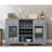 Modern Farmhouse Buffet Cabinet With 2 Drawers, Glass Door Cabinets, Wine And Glass Rack, Versatile Storage For Kitchen And Dining Room