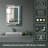 Surface Mount Frameless Medicine Cabinet with 2 Adjustable Shelves and LED Lighting