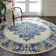 Burnie Oriental Blue/Ivory Area Rug