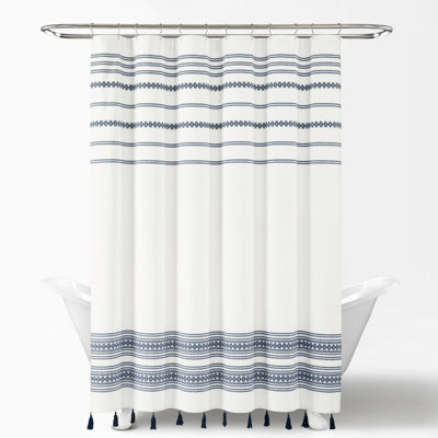 Rideau de douche rayé simple