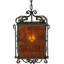 Luminaire suspendu carré 1 lumières lanterne
